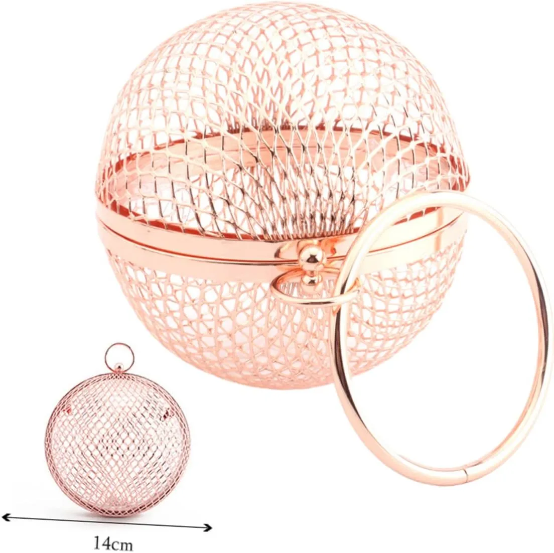 Hollow Metal Bags Round Clutch Bag Women Shoulder Bag Women Purse Clutch Handbag