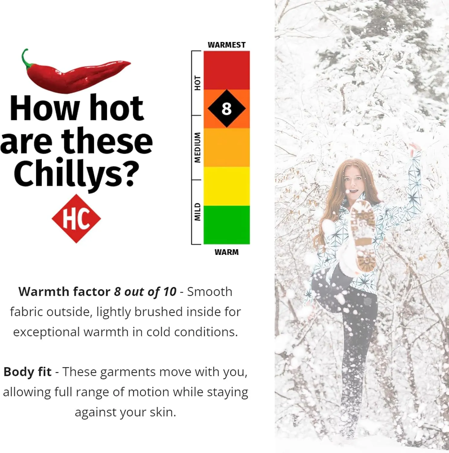 Hot Chillys Women's Micro-Elite Chamois Ankle Tights | Midweight Warm Quick-Drying Body Fit Long Thermal Underwear Bottoms