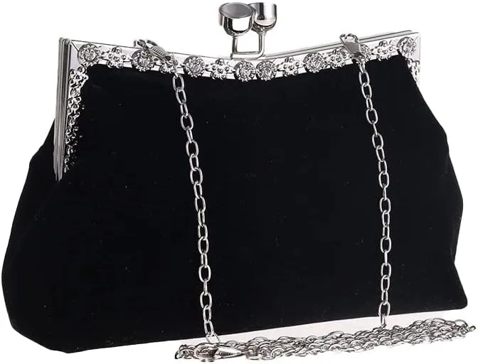 HUFFA Clutch Evening Bags Crown Rhinestones Evening Bags Purse Shoulder Bag for Wedding Diamonds Lady Purse Mini Evening Bags (Color : Black)