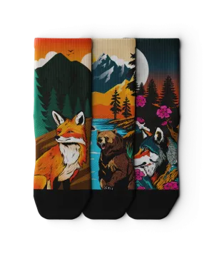 Into The Woods Quarter Socks 3-Pack