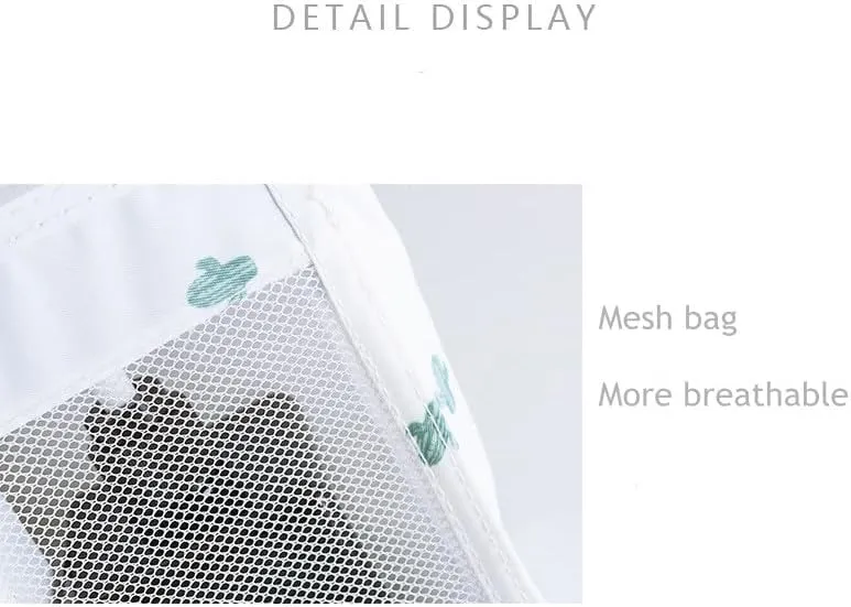 JZ 2 pieces Portable Toiletry Bag,Mesh Shower Bag,hanging wash bag for travelling,Makeup Bag Mesh Sacchetto cosmetico Travel Wash Bag With Zipper for women man Girls boy - White Cactus