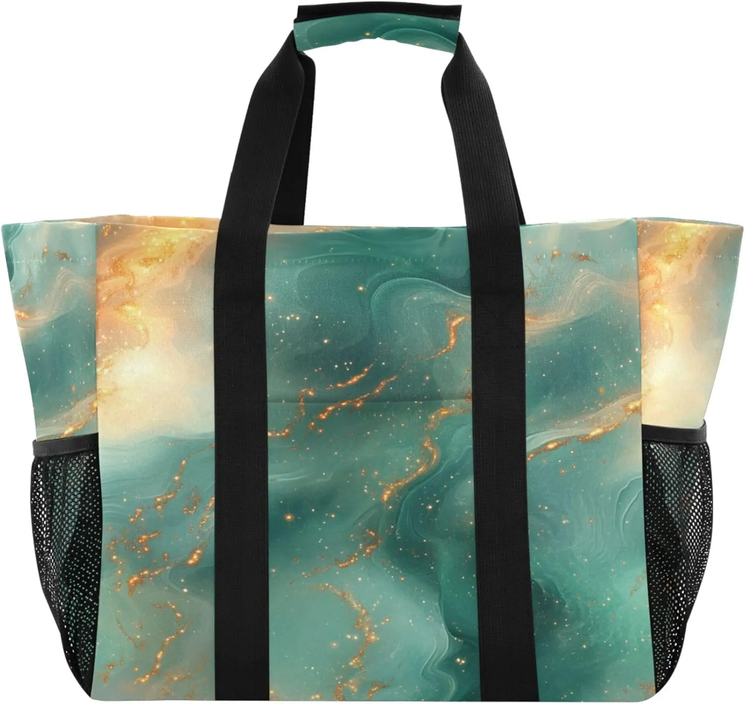 KLL Utility Tote Bags For Women Canvas Foldable With Pockets Carrier Bags
