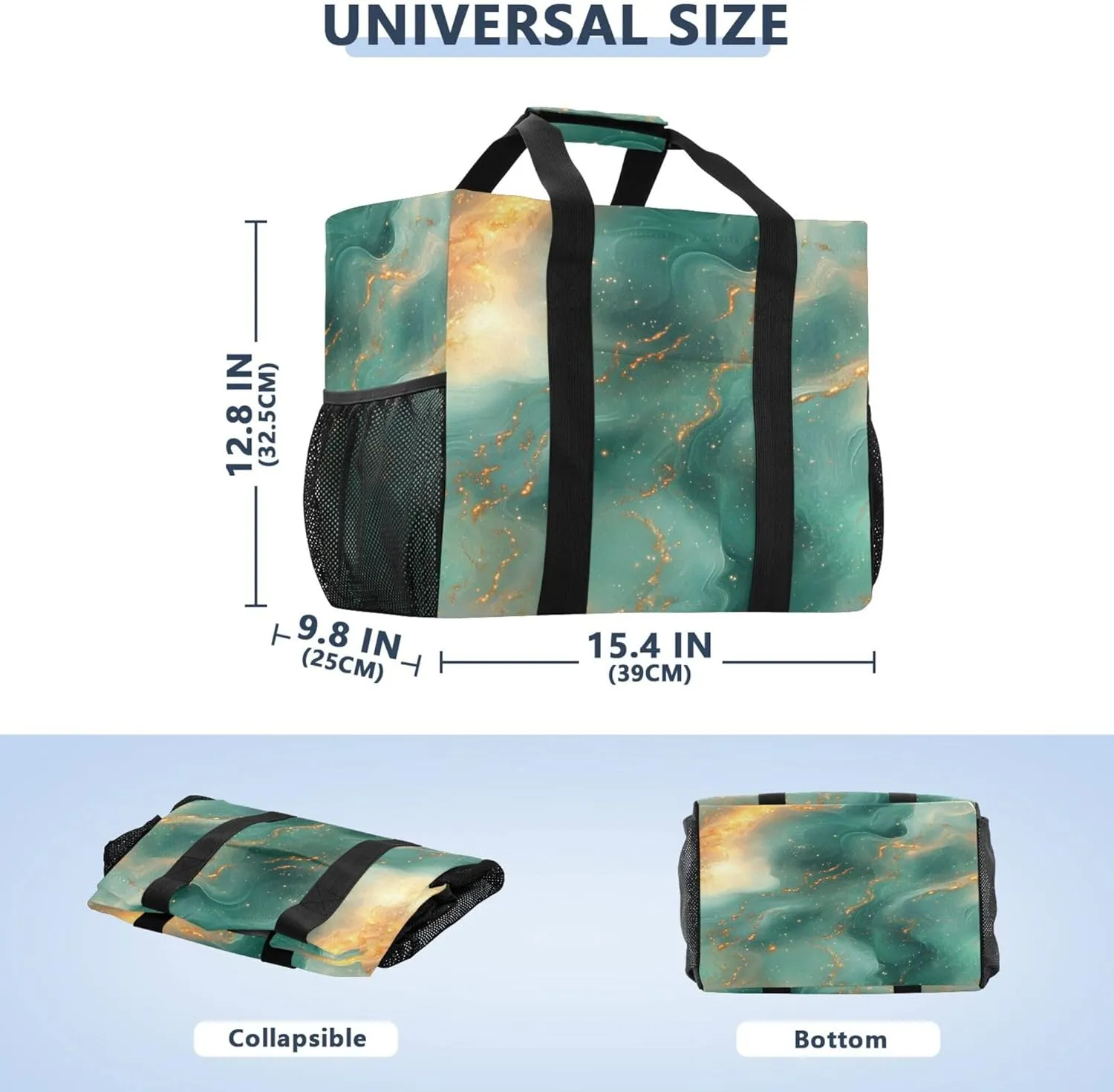 KLL Utility Tote Bags For Women Canvas Foldable With Pockets Carrier Bags