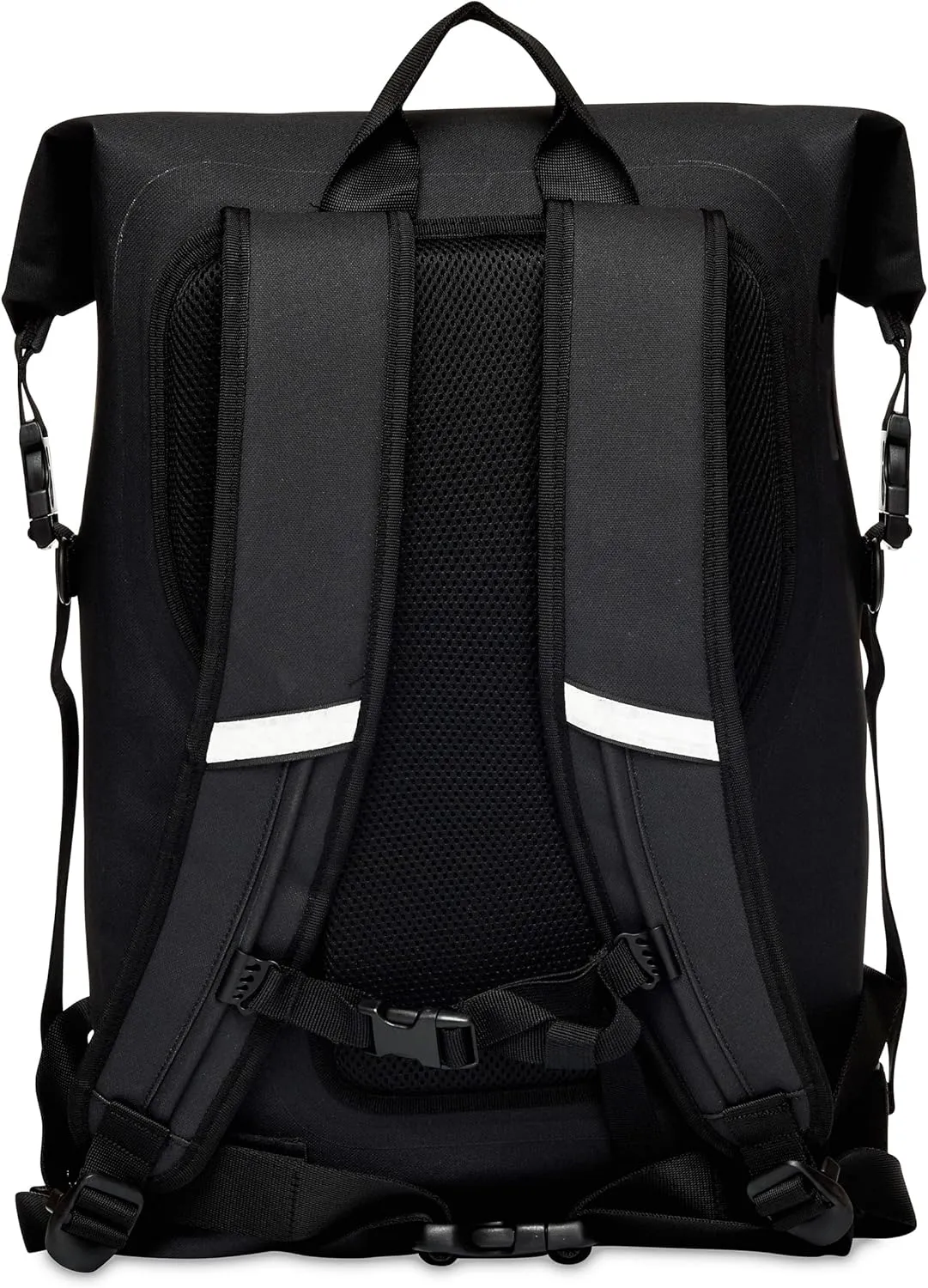KNOMO Cromwell Rolltop 16 inch Waterproof Laptop Backpack, Water Resistant Travel Rucksack, Casual Daypack for Outdoors, Black