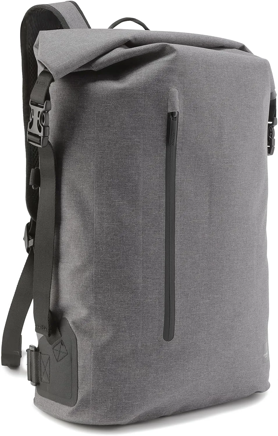 KNOMO Cromwell Rolltop 16 inch Waterproof Laptop Backpack, Water Resistant Travel Rucksack, Casual Daypack for Outdoors, Grey