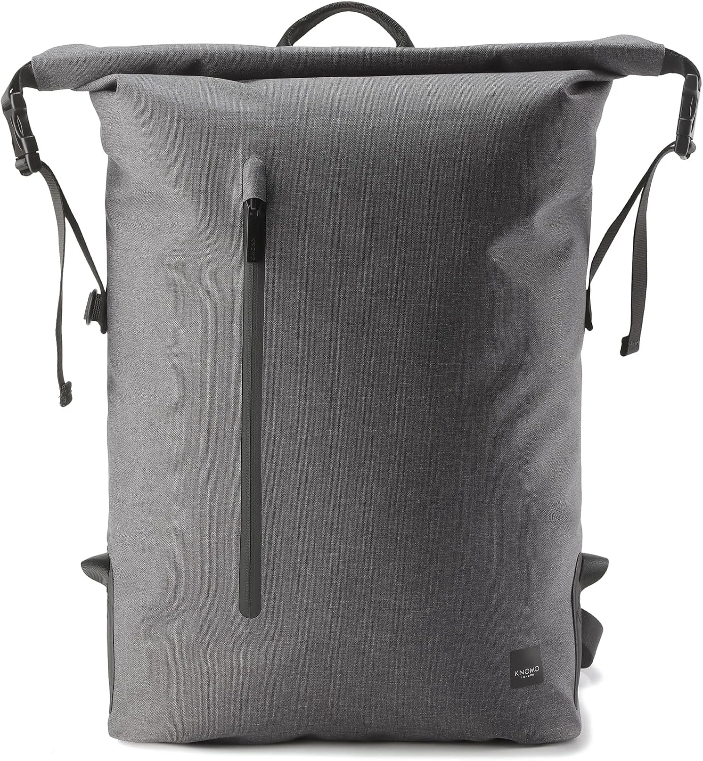 KNOMO Cromwell Rolltop 16 inch Waterproof Laptop Backpack, Water Resistant Travel Rucksack, Casual Daypack for Outdoors, Grey