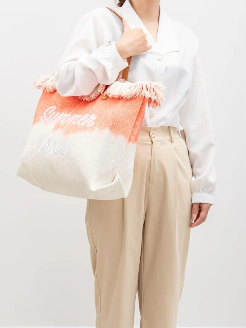 Large Canvas Tote Bag with Embroidered,Tassel Canvas Bags Magnetic Buckle Commuting Underarm Beach Shoulder Bag