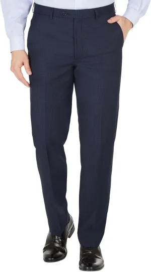 Lauren Ralph Lauren Mens Classic-Fit Wool Plaid Dress Pants 44W x 32L Navy