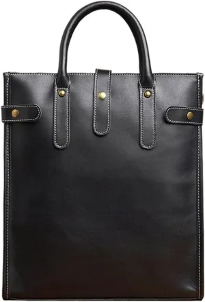 Leather Vintage Men's Handbag Shoulder Bags Leather Briefcase Business Computer Office Bag for 13 Inch Laptop