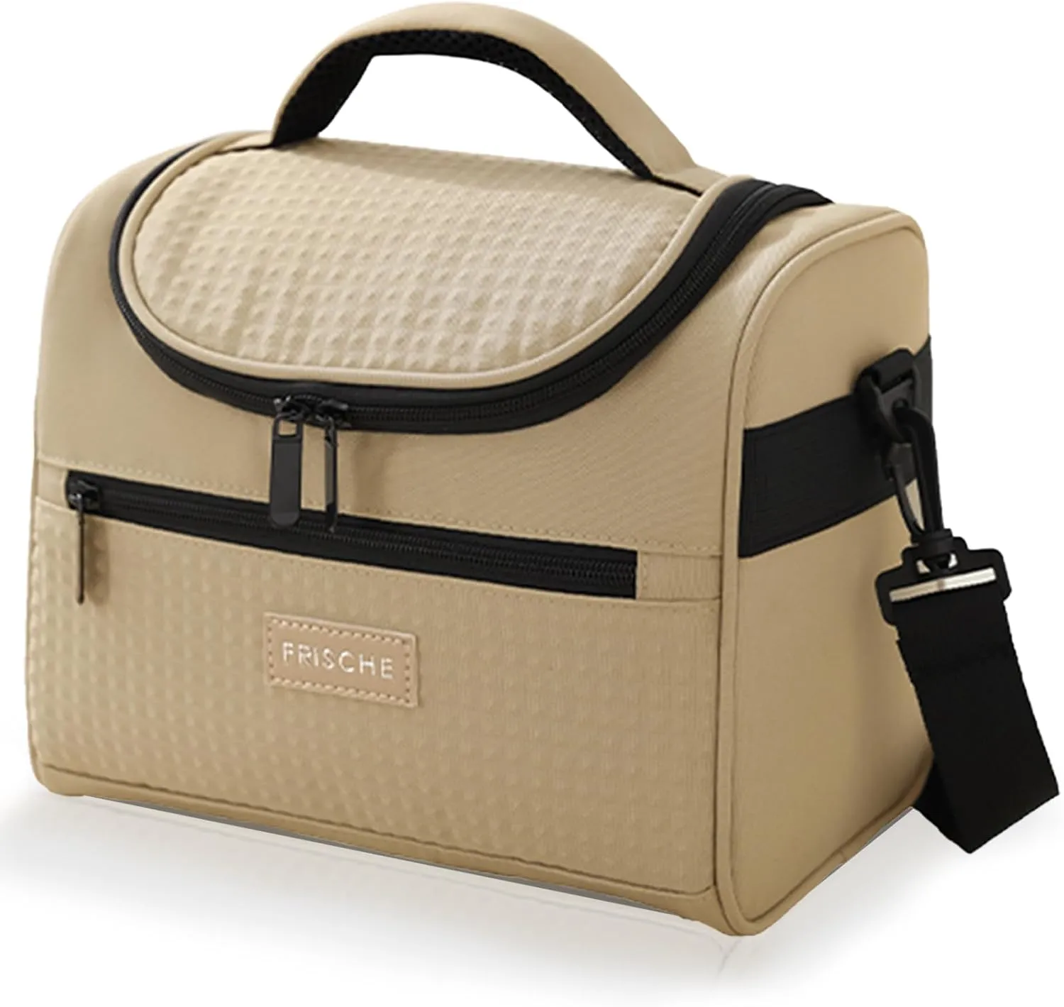 Lunch Bag for Women/MenInsulated Lunch Boxs for Women Soft Cooler Cooling Tote, Lightweight Reusable Waterproof Lunch Box with Adjustable Shoulder Strap For Work(Khaki)