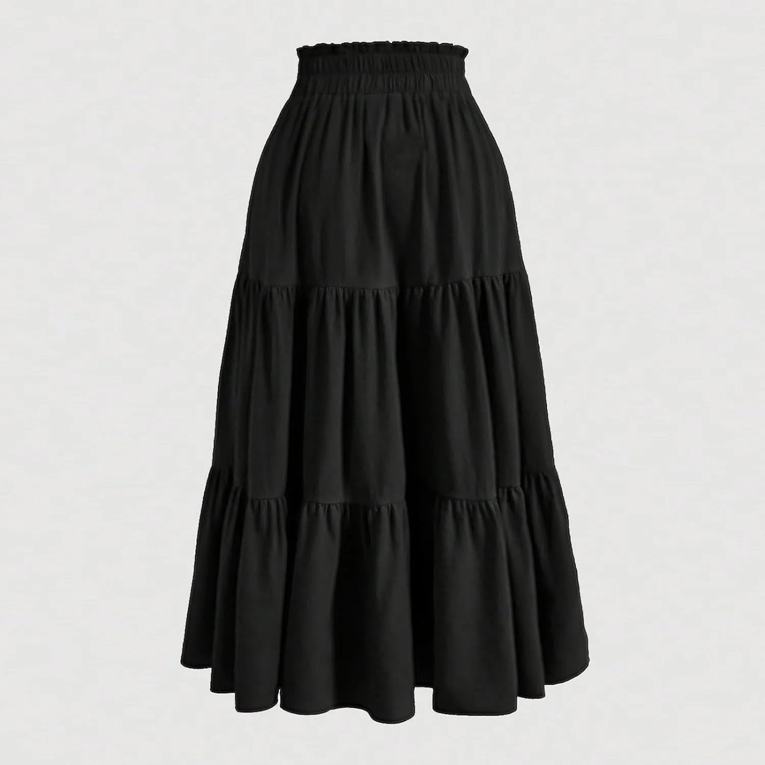 Maxi Skirts for Women 2025 Summer Boho Elastic Waist Skirts Drawstring Plus Size Trendy Casual Loose Long Skirt Dress