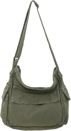 Messenger Bag Hobo Crossbody Bags for Women Canvas Bag Crossbody Tote Bag Shoulder Bag