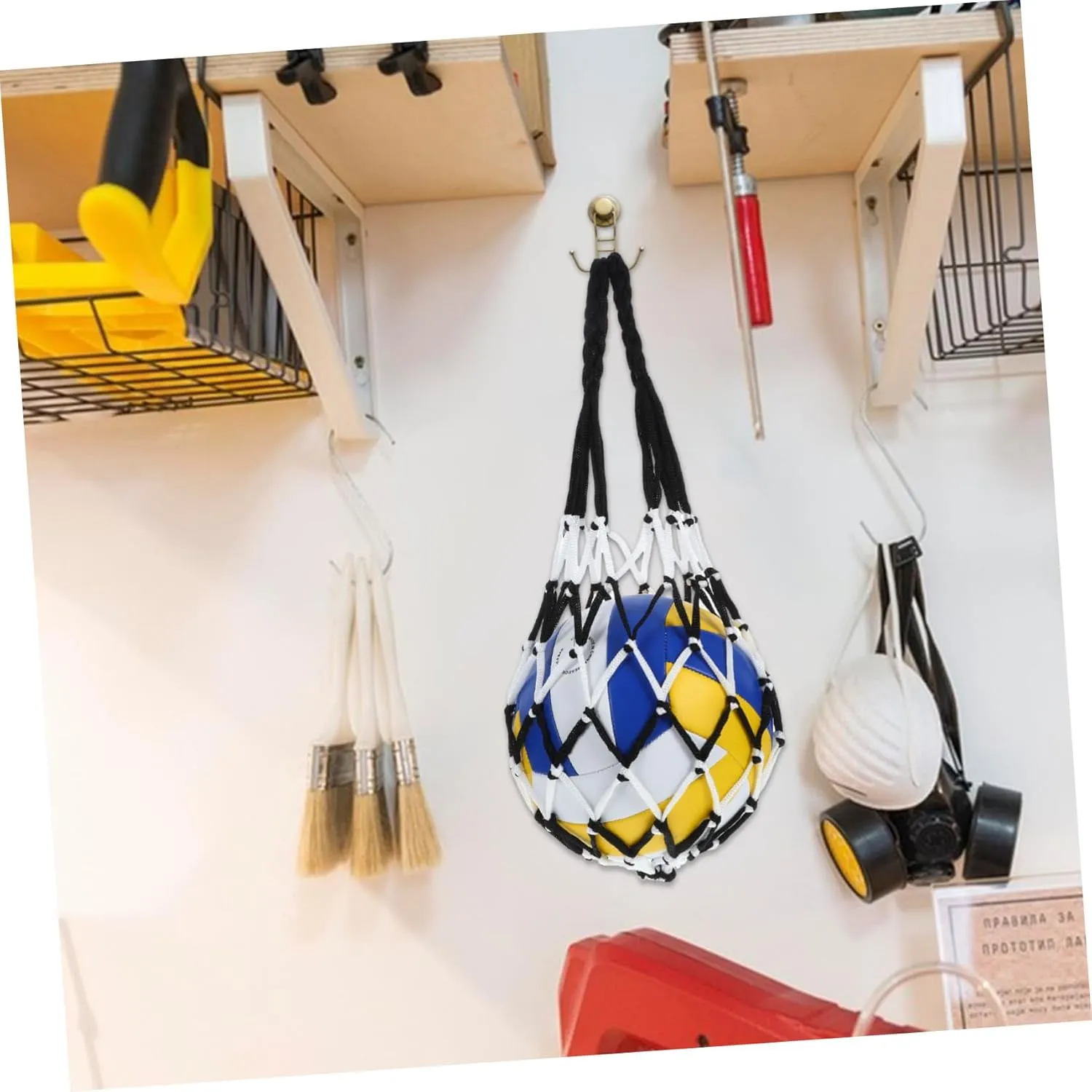 Milisten 2pcs Portable Ball Net Bag Football Carrying Containers Balls Mesh Bag Basketball Carrier Bags