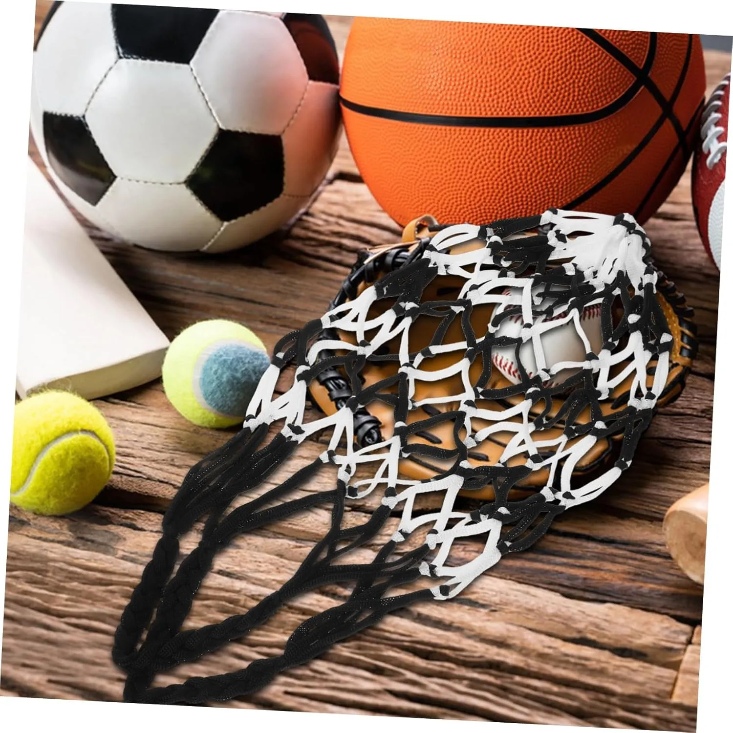 Milisten 2pcs Portable Ball Net Bag Football Carrying Containers Balls Mesh Bag Basketball Carrier Bags