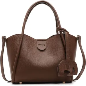 Mini Bucket Bag for Women Vintage Leather Crossbody Bucket Handbag Shoulder Purse for Daily Work