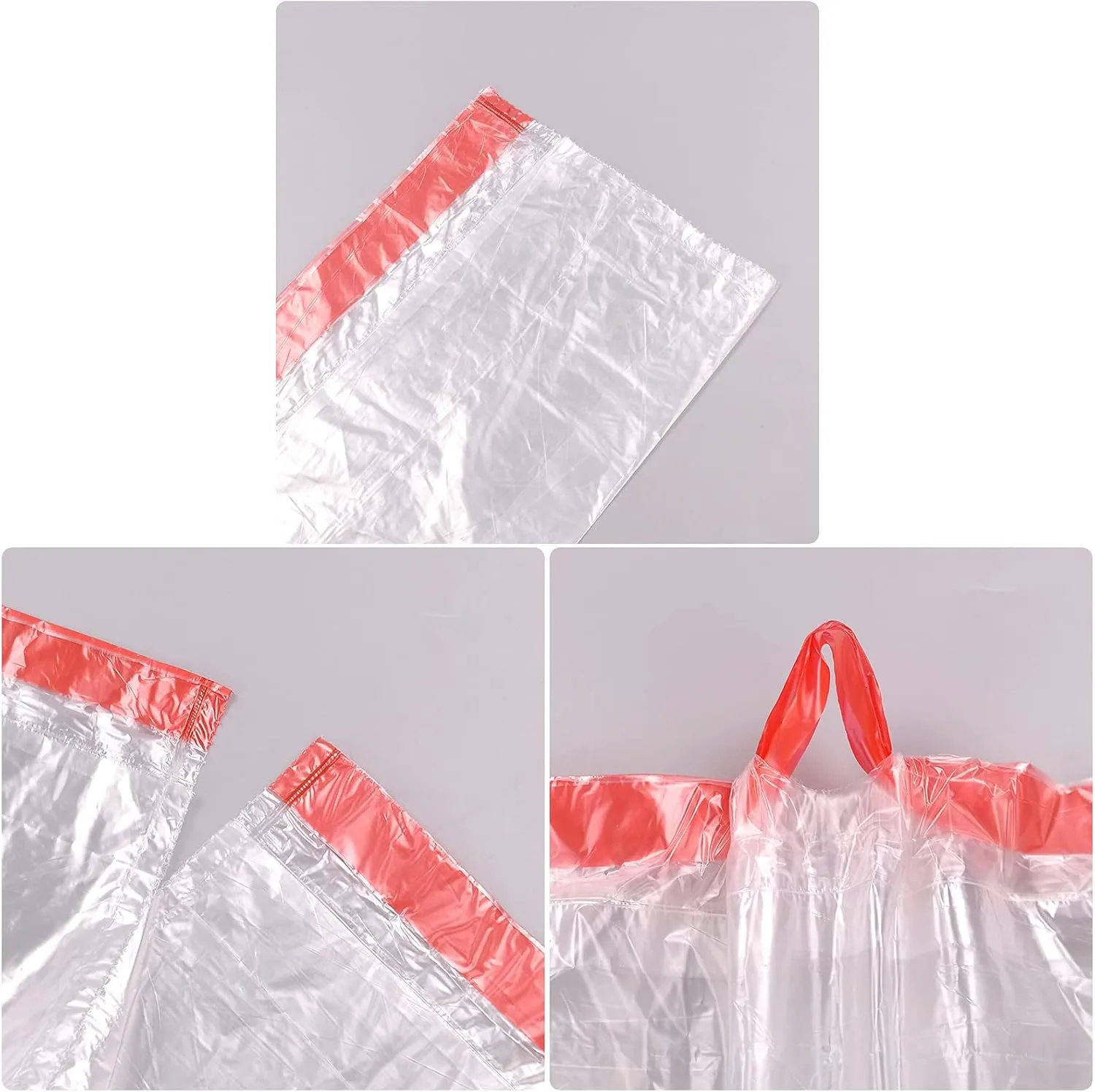 Morcte Clear 8 Gallon Drawstring Trash Bags, 108 Counts