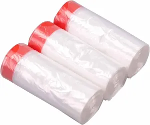 Morcte Clear 8 Gallon Drawstring Trash Bags, 108 Counts