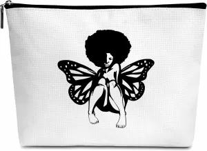 Motivational Gifts Black Woman Makeup Bag Gifts for Women, Black Girl Magic Makeup Bag, Birthday Christmas Appreciation Friendship Gift for Woman Girl Mom Daughter Besties-A33