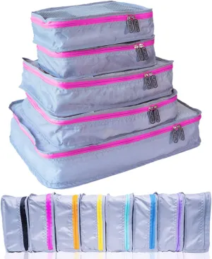 MUMI Packing Cubes  5-Piece Compression Packing Cubes for Travel, Luggage Organizers for Suitcases, Carry-On Bags, Backpacks, and Duffel Bags  Space-Saving Travel Essentials - Pink
