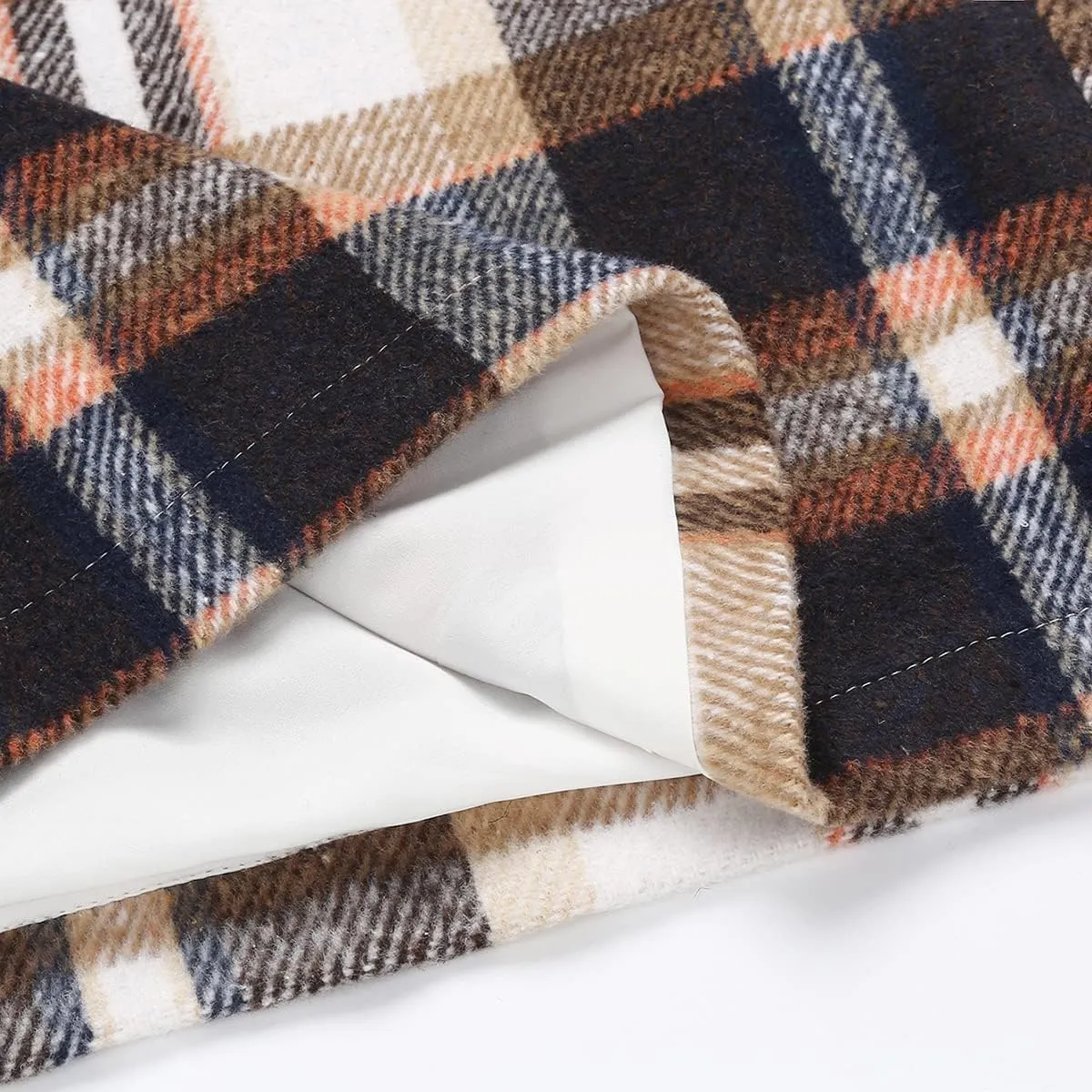 Mywinway Plaid Mini Skirt for Women Fall Winter High Waist A Line Bodycon Pencil Fall Skirts