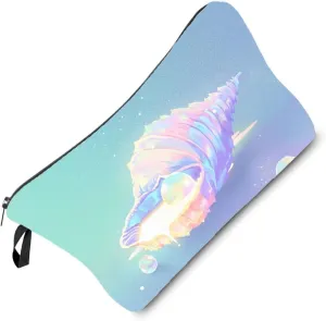 Neon Shell Makeup Bag Cute Small Organizer Bag Toiletry Zipper Pouch Sea Conch Birthday Present Colorful Conch Cosmetic Bag for Women Friends Sisters