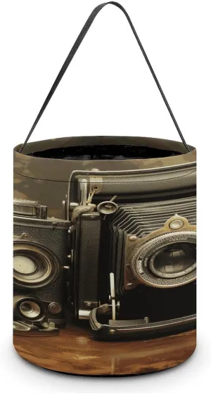 Old Camera Halloween Tote Candy Bag Candy Basket Candy Bucket Gift Bag for Halloween Party