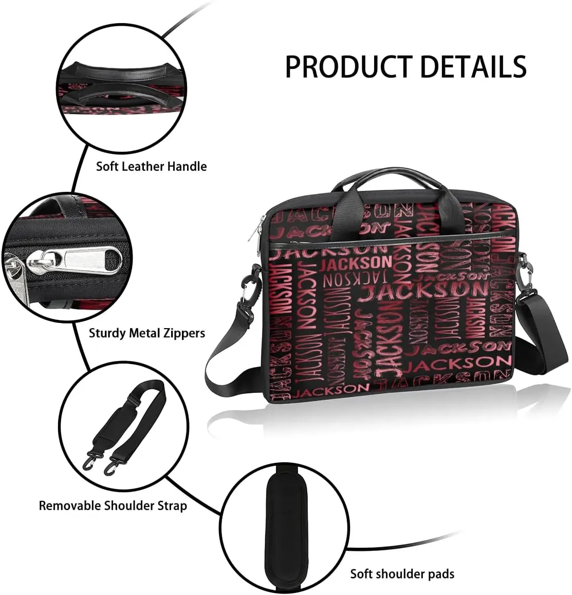 Personalized Laptop Bag Case Briefcases for Men Woman Boys Girls, Custom Gift Computer Cases for Laptops, Tablet Shoulder Bag