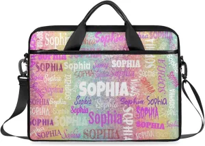 Personalized Name Laptop Bags, Custom Text Laptop Case Shoulder Bag, Computer Bags