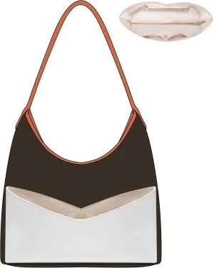 Purse Organizer Insert Compatible with Goyard Bohme Hobo Bag,Upgraded Lightweight Water-Resistant Dupont Paper Bag inner Shaper for Luxury Hobo Bags(White)