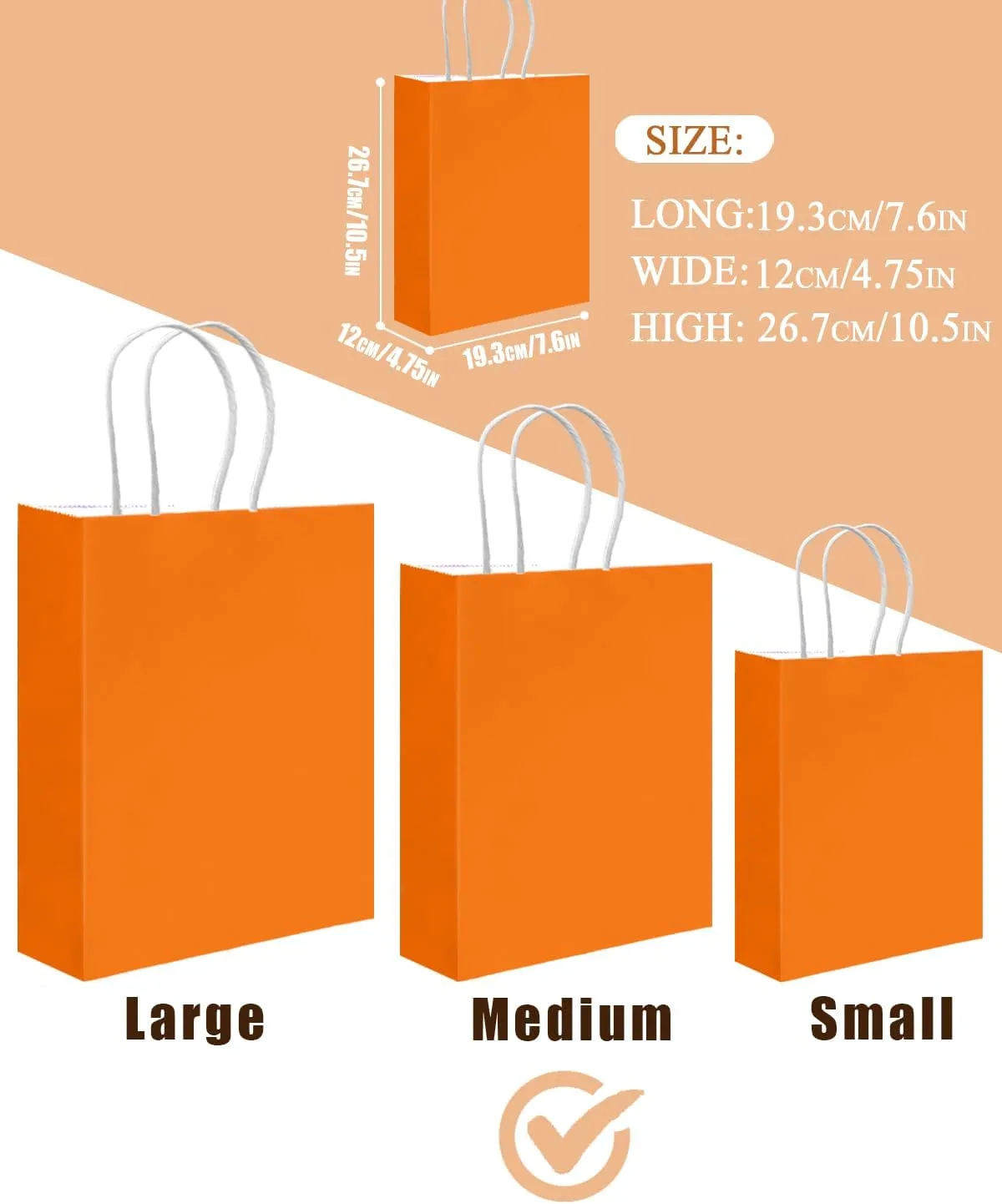 qiqee 30PCS Medium Gift Bag with Handles Bulk 11"x5"x8" Gift Bags 6 Different Red  Yellow Color Bags Multiple Uses (Medium Size)