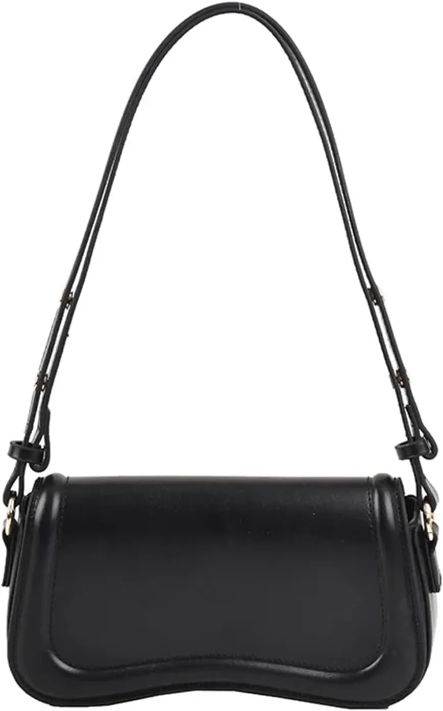Saddle Bag Female Flap Crossbody Sling Purses and Handbag Soft PU Leather Underarm Shoulder Bag Evening Clutches