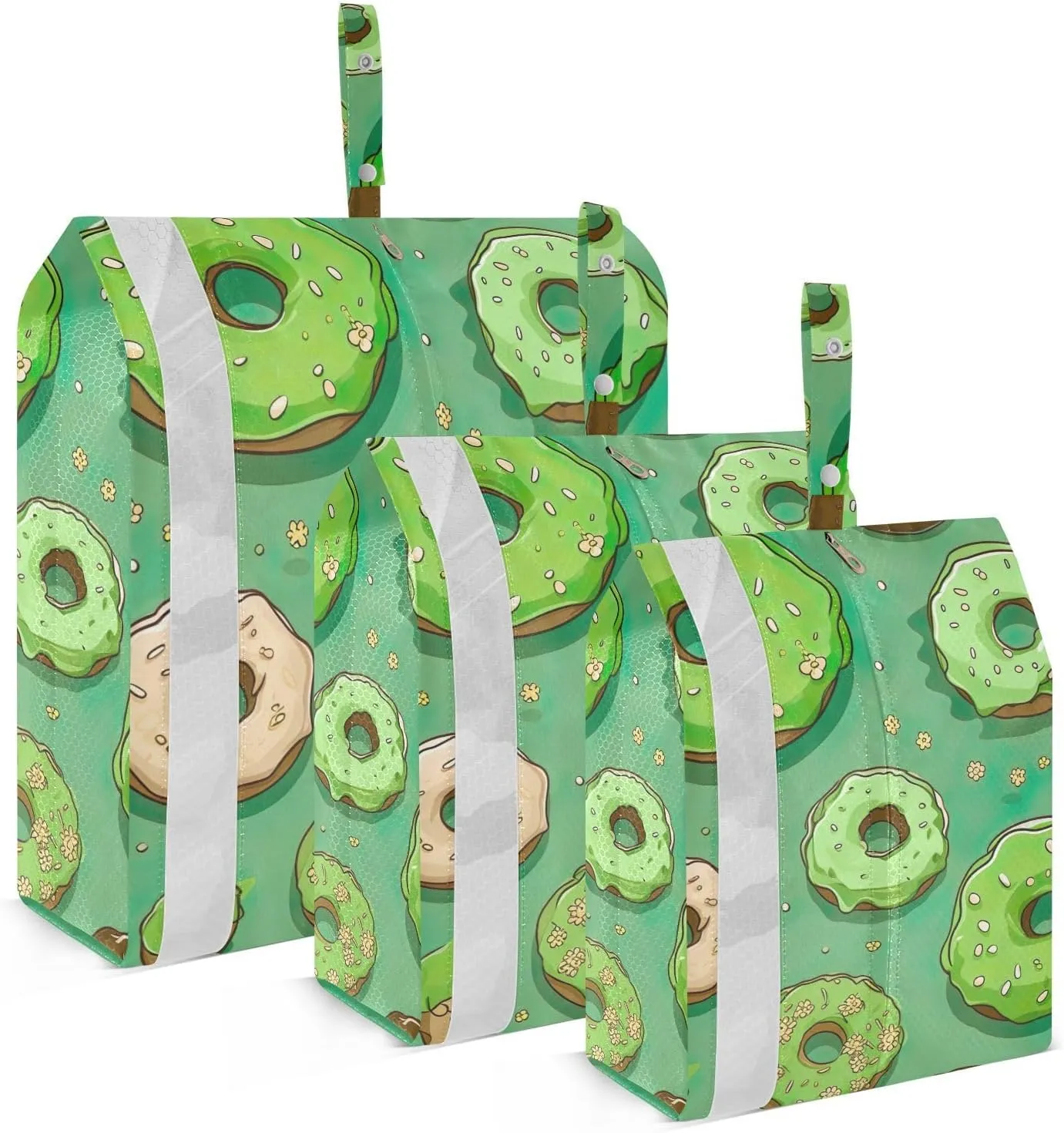 SPRIPORT Stpatrick Donuts 3 Set Compression Packing Cubes for Travel Lightweight Luggage Organizer Bags for Carry on Suitcase Travel Accessories for Vacation Woman Man Clothes