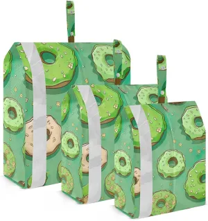 SPRIPORT Stpatrick Donuts 3 Set Compression Packing Cubes for Travel Lightweight Luggage Organizer Bags for Carry on Suitcase Travel Accessories for Vacation Woman Man Clothes