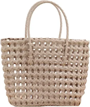 Summer Woven Beach Bag for Women - Washable Cute Jelly Plastic Hobo Shoulder Travel Bag for Sports Beach 2024