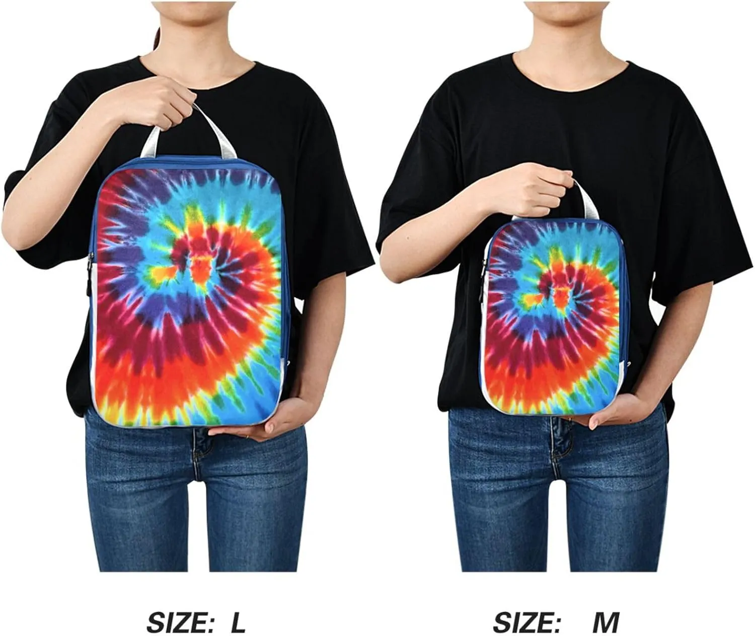 Swirl Colored Tie Dye Compression Packing Cubes for Travel Packing Organizers Backpack 3 Pack Luggage Travel Essentials Carry Must Haves Waterproof Suitcase Storage Bags