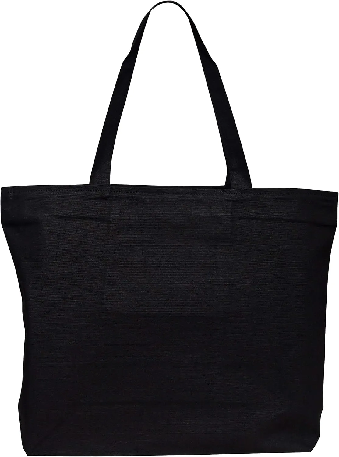 TBF Heavy Canvas Large Tote Bag with Zippered Closure for Beach, Grocery Shopping, Travel Bags