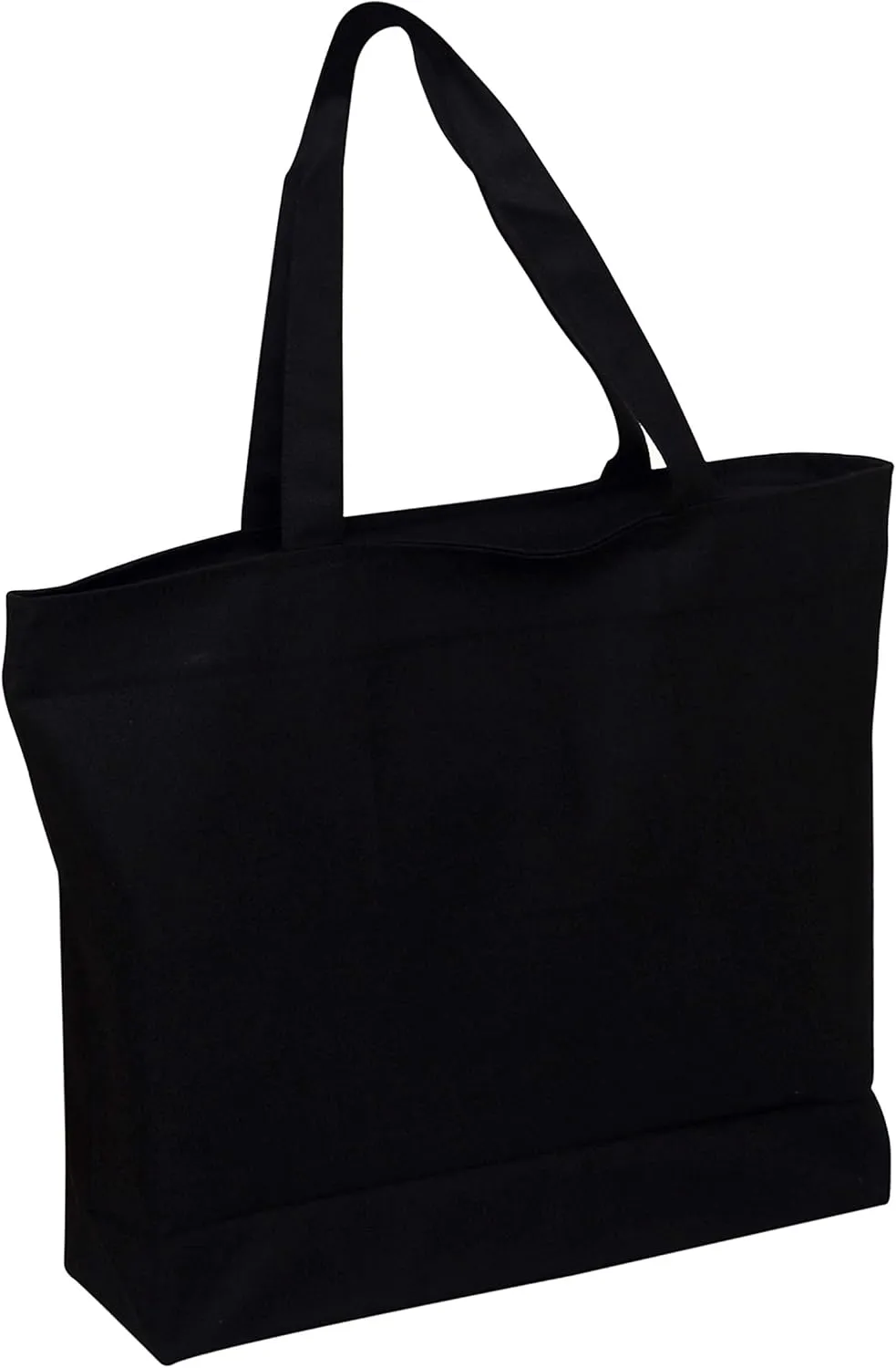 TBF Heavy Canvas Large Tote Bag with Zippered Closure for Beach, Grocery Shopping, Travel Bags
