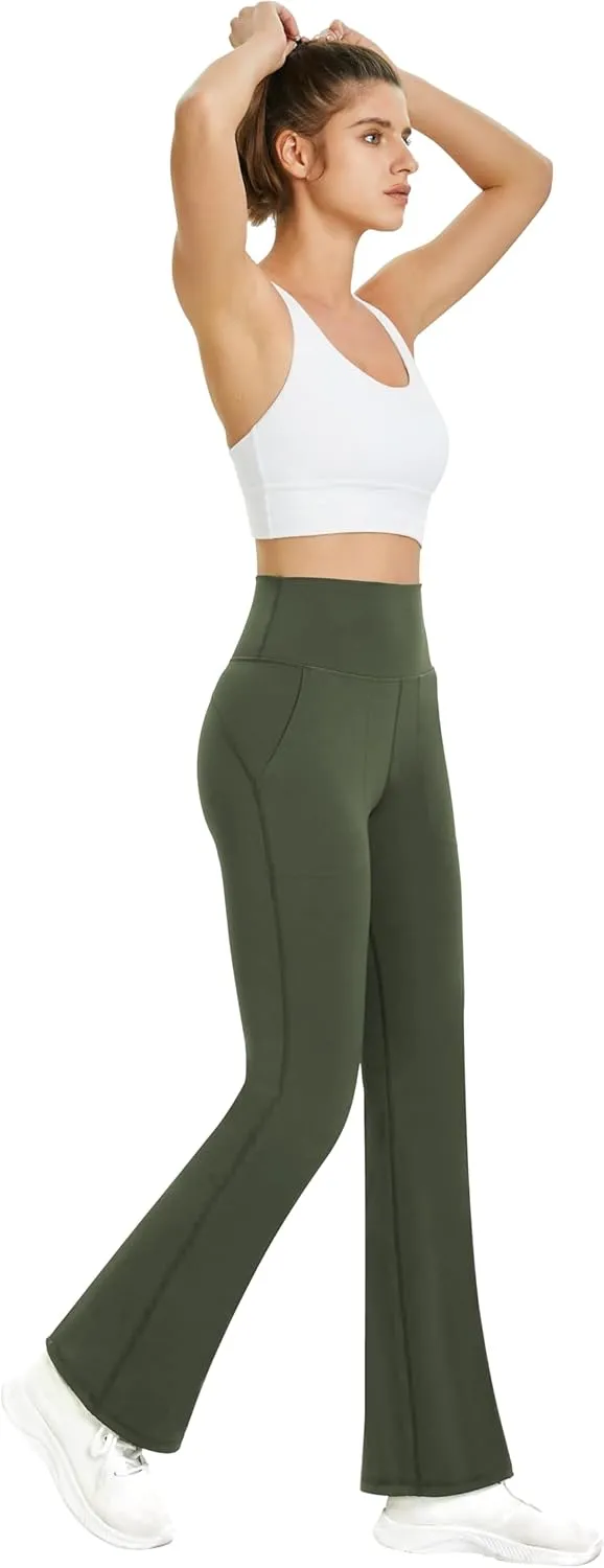 TOPYOGAS Women's Casual Yoga Pants with Pockets Tummy Control High Waist Leggings Workout Pants with Pockets
