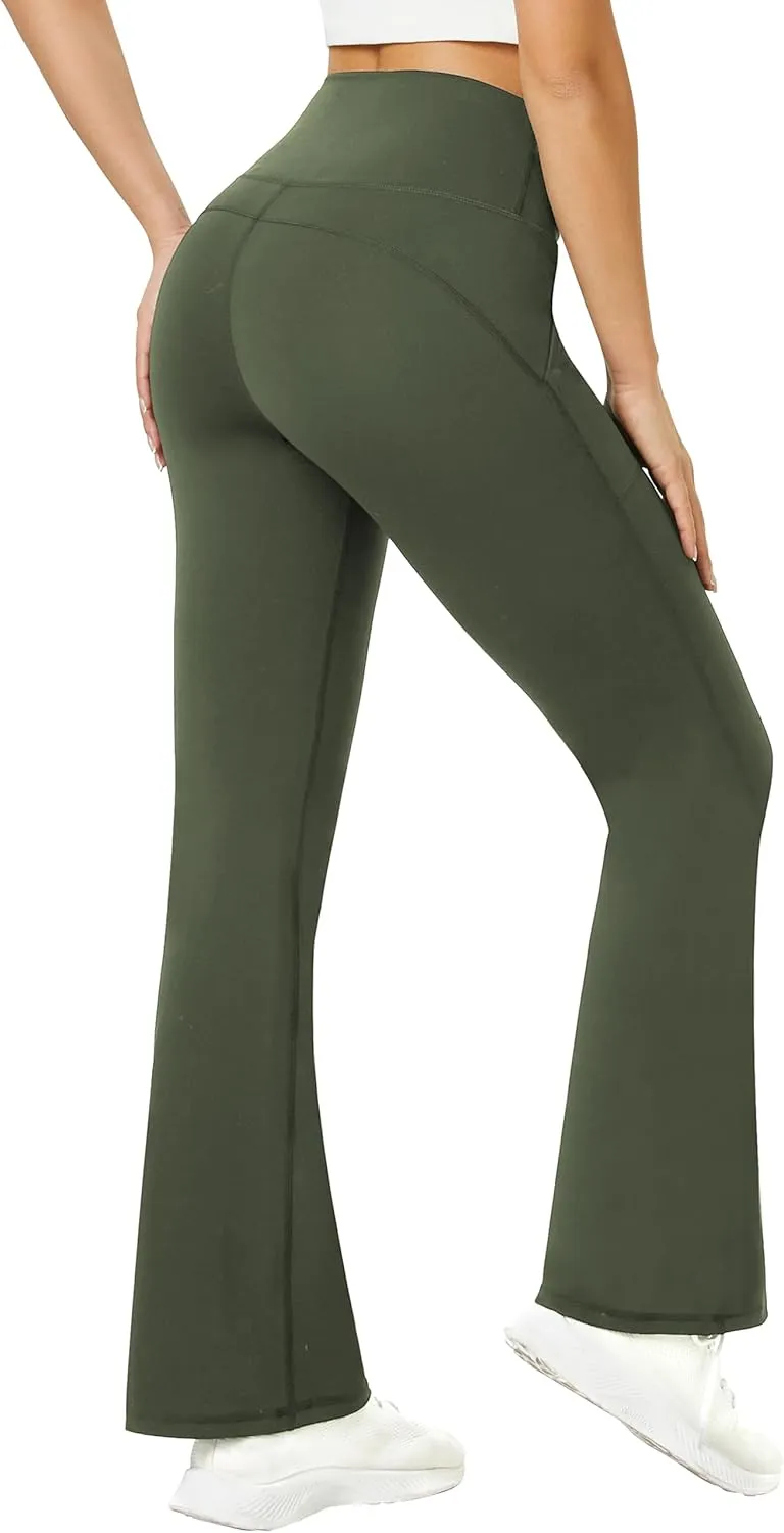TOPYOGAS Women's Casual Yoga Pants with Pockets Tummy Control High Waist Leggings Workout Pants with Pockets