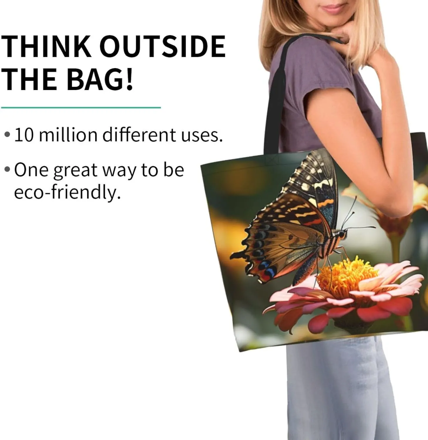Tote Bag for Women Grocery Bag Reusable Shopping Bag Cartoon Dinosaur Images Handbag Foldable Shoulder Bag