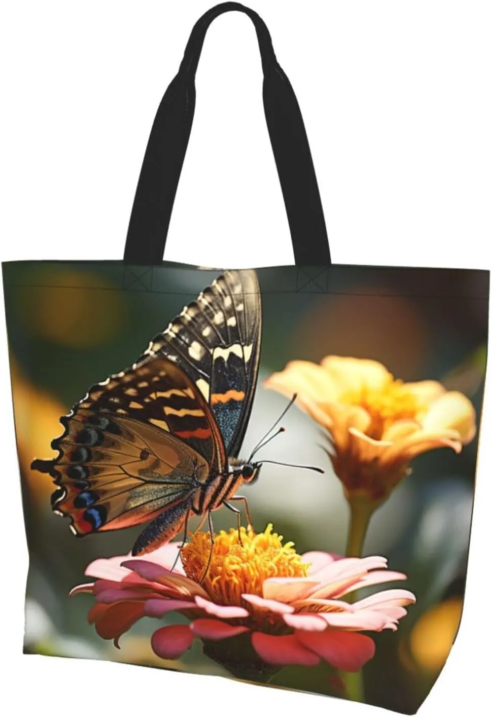 Tote Bag for Women Grocery Bag Reusable Shopping Bag Cartoon Dinosaur Images Handbag Foldable Shoulder Bag