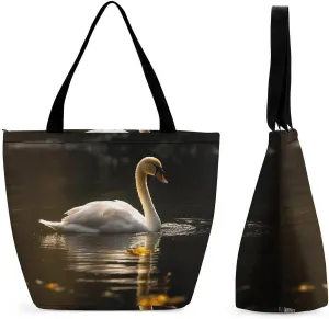 Tote Bag for Women Grocery Bag White Doves Fly Foldable Shopping Bags Reusable Large Tote Bag