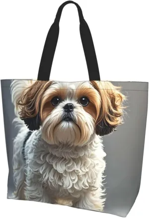 Tote Bag for Women Sunflower Field Sunset Grocery Bag Foldable Shopping Bags Reusable Large Tote Bag