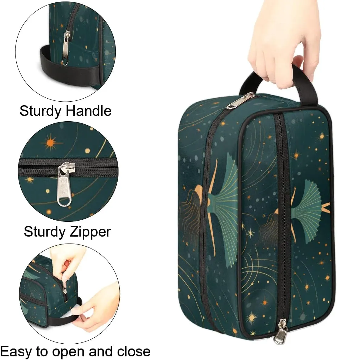 Travel Toiletry Bag for Women Men Ballet Stars Hanging Cosmetic Bag Waterproof Makeup Bag for Shaving Makeup Toothbrush & Travel Essentials