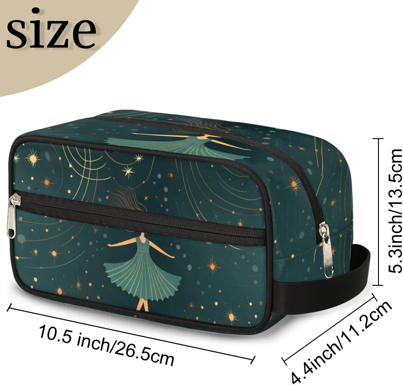 Travel Toiletry Bag for Women Men Ballet Stars Hanging Cosmetic Bag Waterproof Makeup Bag for Shaving Makeup Toothbrush & Travel Essentials
