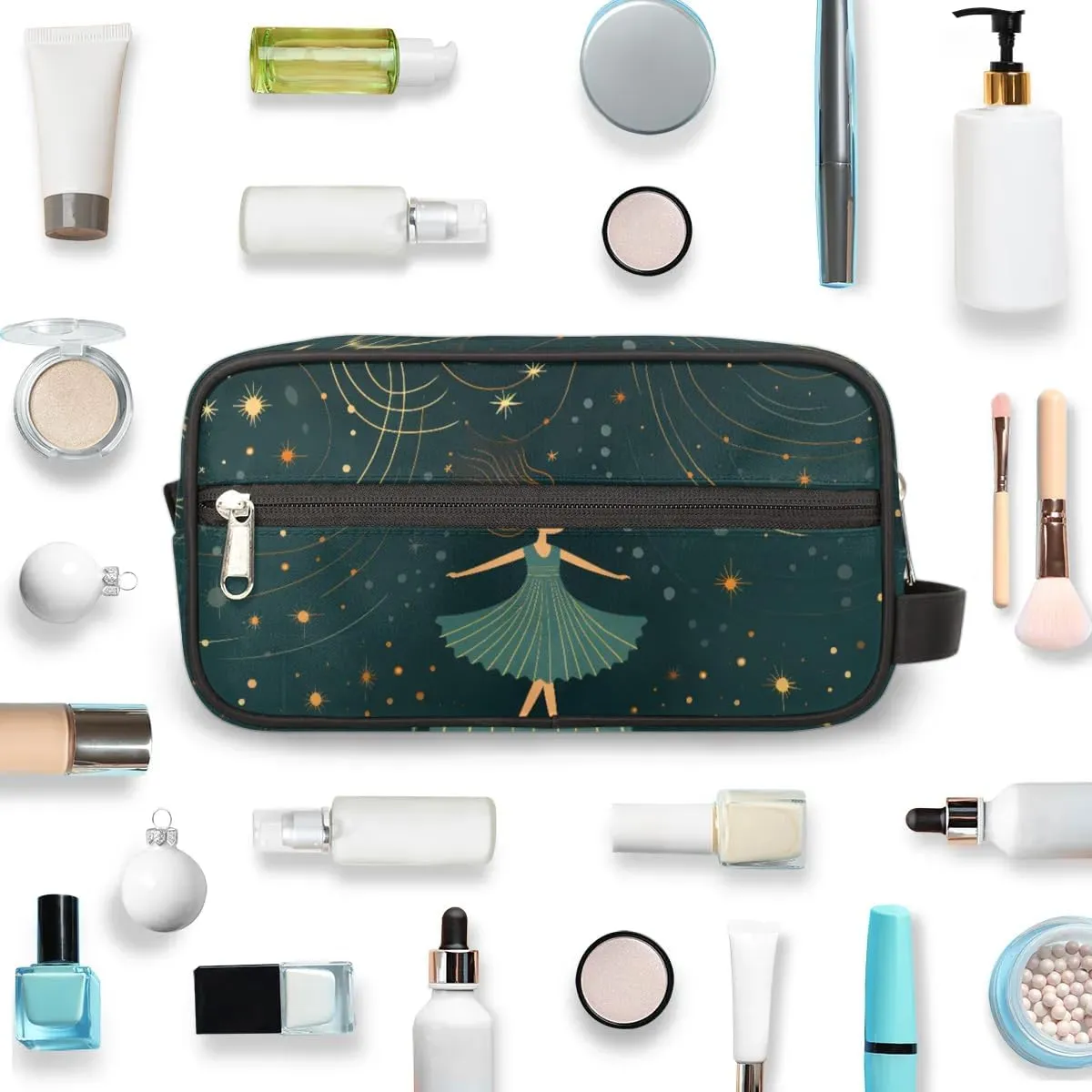 Travel Toiletry Bag for Women Men Ballet Stars Hanging Cosmetic Bag Waterproof Makeup Bag for Shaving Makeup Toothbrush & Travel Essentials