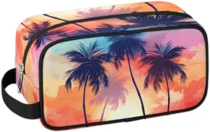 Travel Toiletry Bag for Women Men Coconut Tree Hanging Cosmetic Bag Waterproof Makeup Bag for Shaving Makeup Toothbrush & Travel Essentials