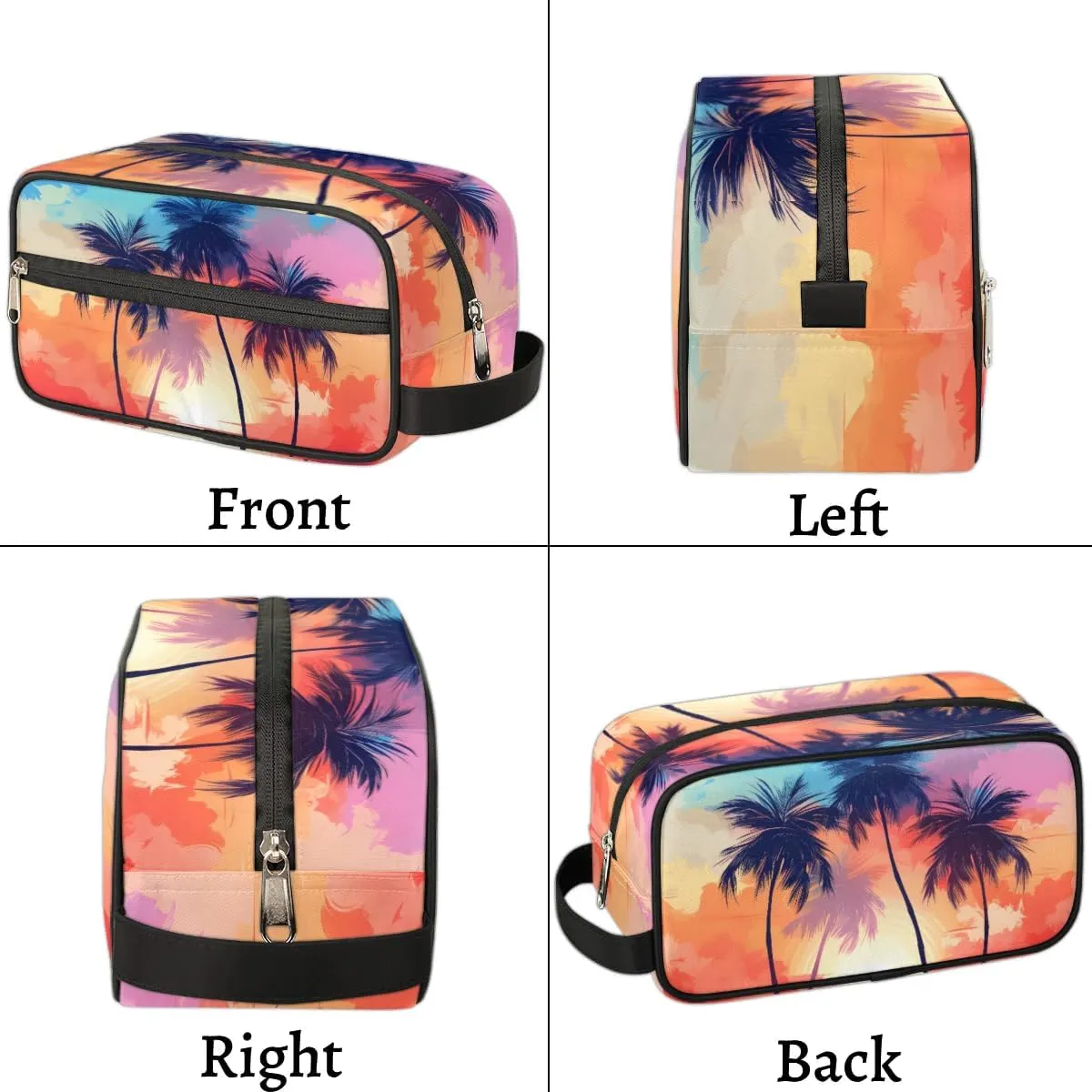Travel Toiletry Bag for Women Men Coconut Tree Hanging Cosmetic Bag Waterproof Makeup Bag for Shaving Makeup Toothbrush & Travel Essentials