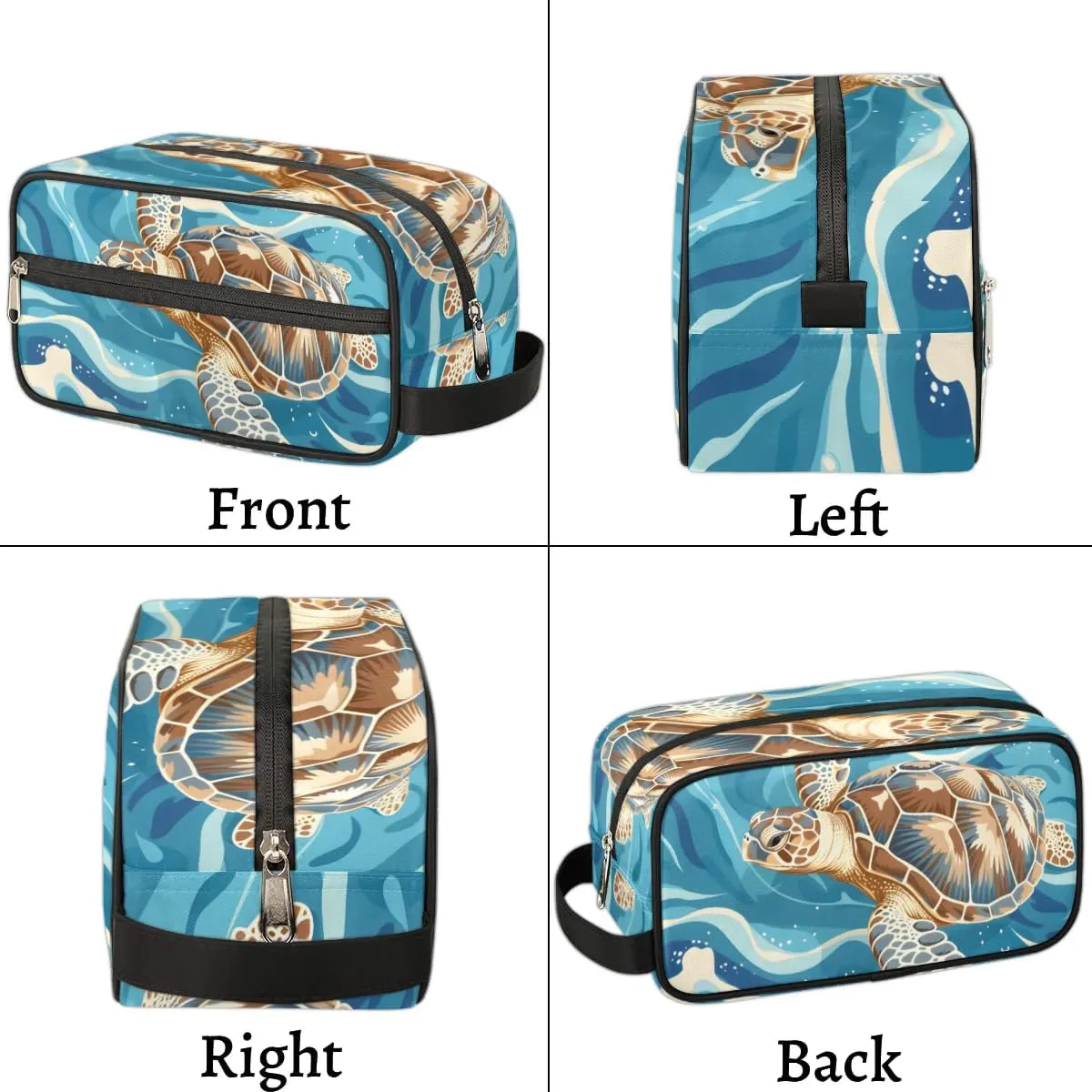 Travel Toiletry Bag for Women Men Ocean Sea Turtle Hanging Cosmetic Bag Waterproof Makeup Bag for Shaving Makeup Toothbrush & Travel Essentials