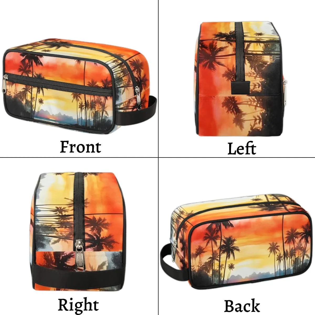 Travel Toiletry Bag for Women Men Palm Tree Hanging Cosmetic Bag Waterproof Makeup Bag for Shaving Makeup Toothbrush & Travel Essentials